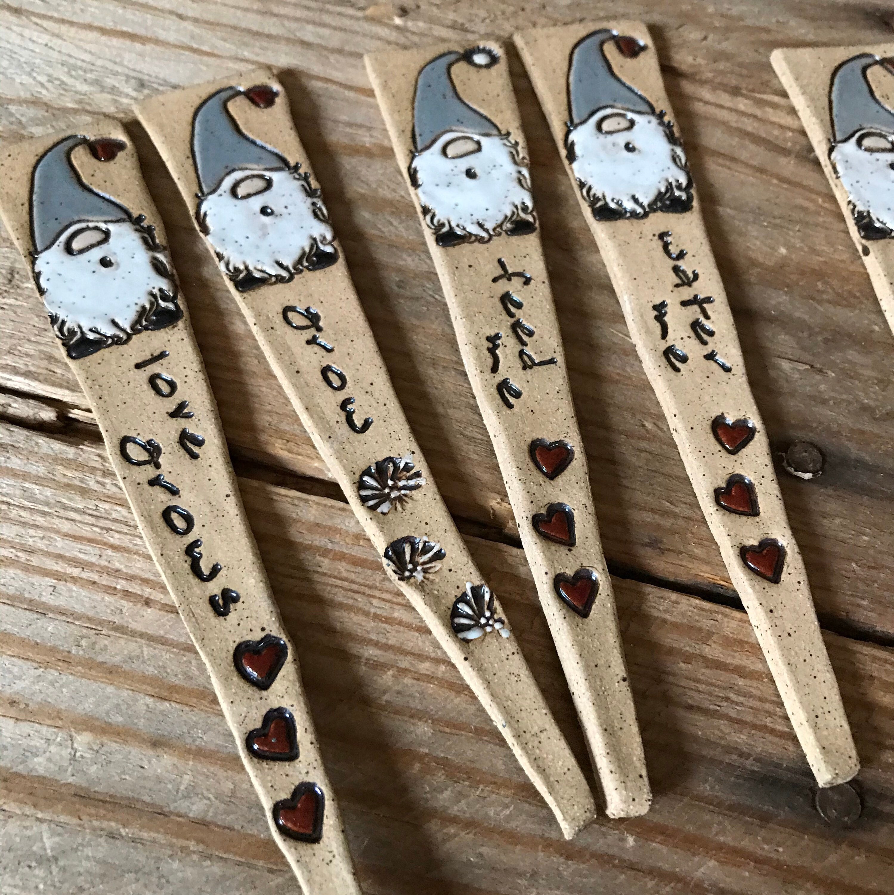 Gnome Plant Marker Gnome Stakes Plant Markers Garden Etsy