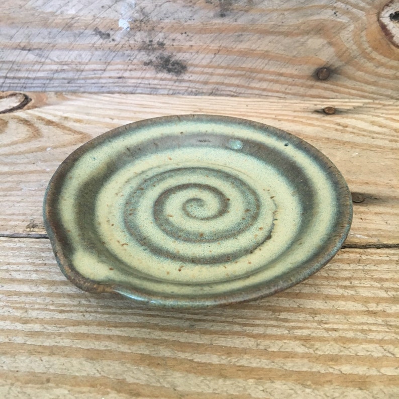 Ceramic Spoon Rest Spoon Rest Stoneware Spoon Rest Pottery Spoon Rest Wheel Thrown Spoon Rest