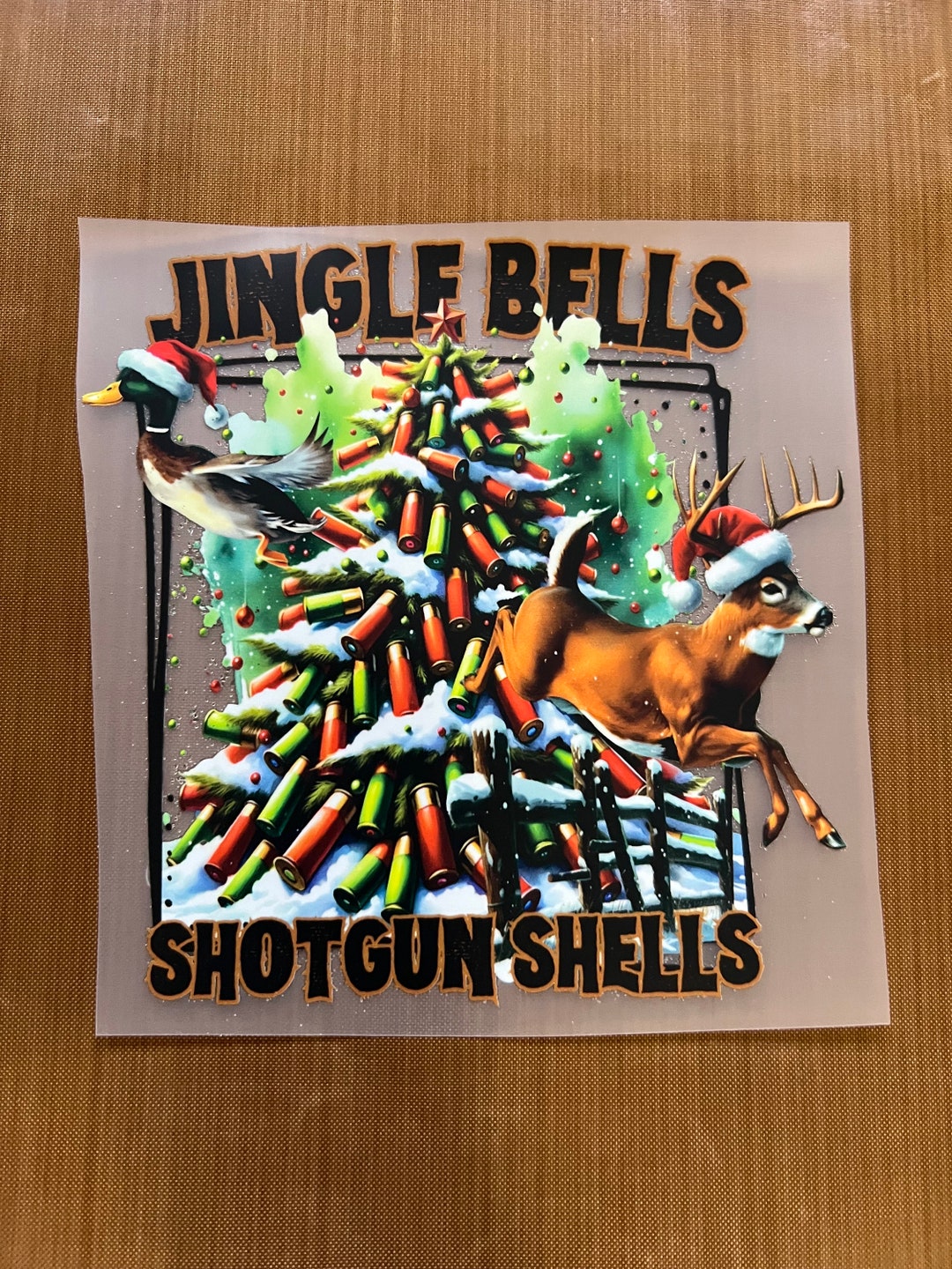 DTF Ready to Press Jingle Bells and Shotgun Shells Transfer Etsy