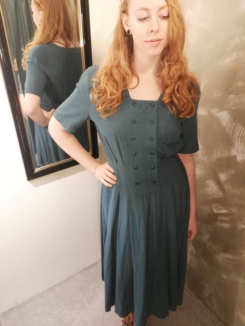 petrol green dress