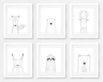 scandi nursery prints