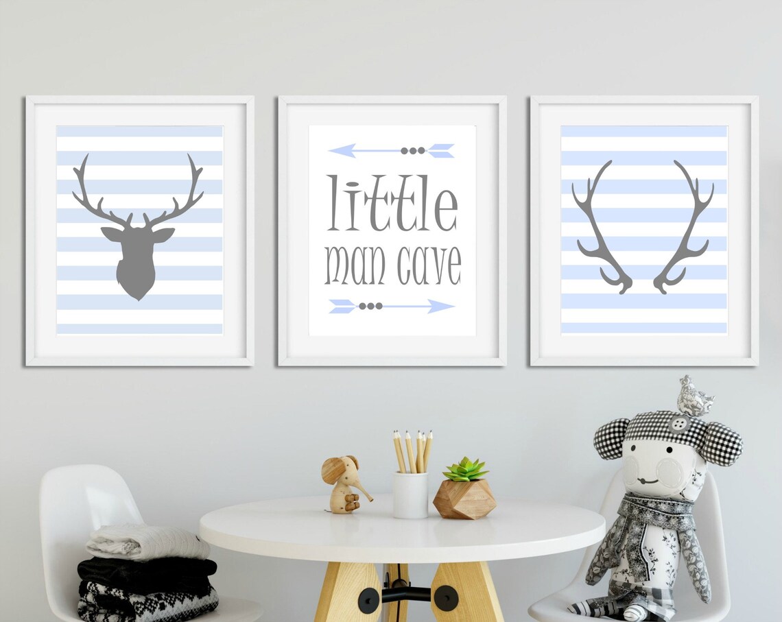 Little Man Cave Nursery Decor Printable Art Little Man Cave - Etsy