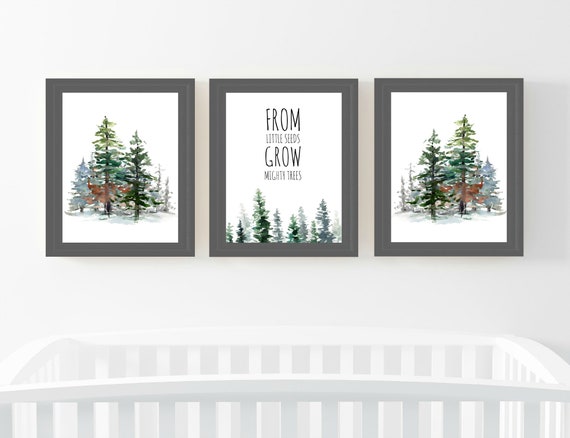 Nature and Tree Nursery Prints Printable Nature Child's | Etsy