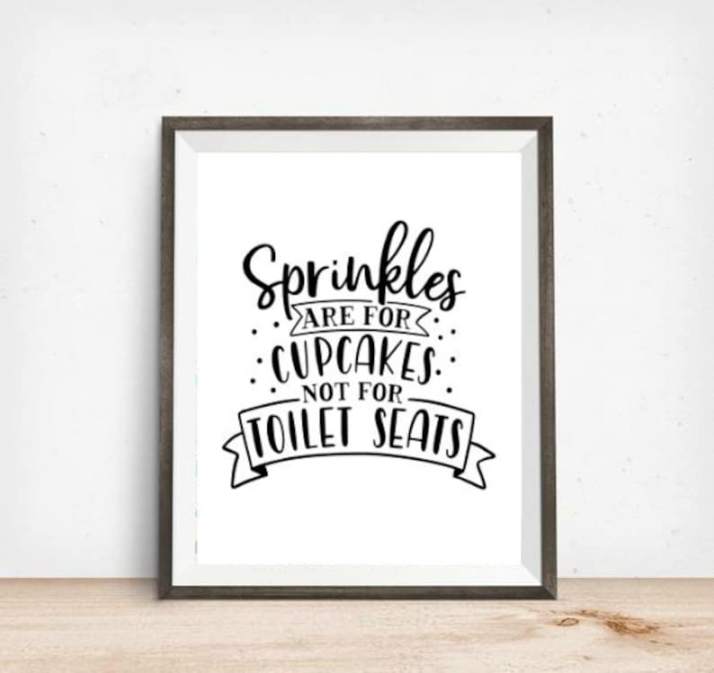 Funny Bathroom Prints Set of 6 Humourous Washroom Prints Etsy