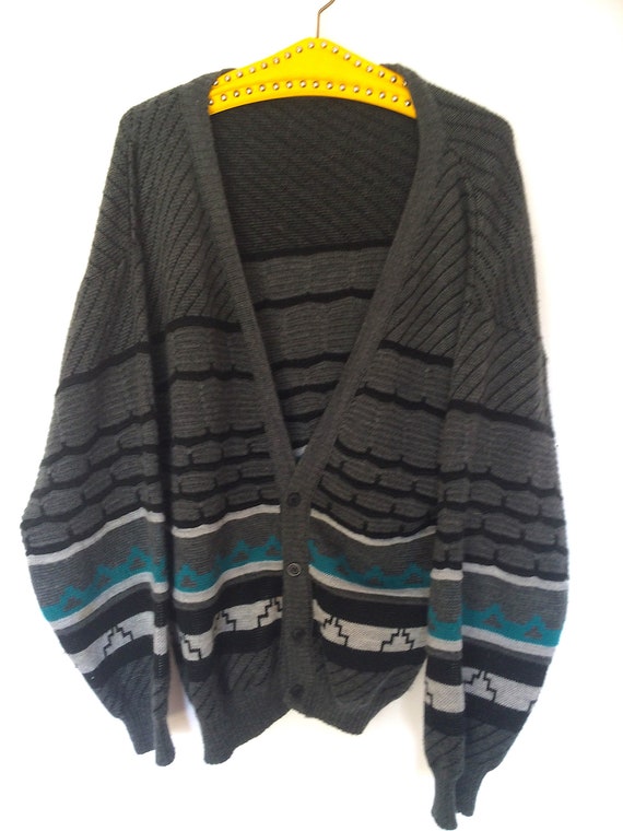 Vintage cardigan, vintage sweater, 90s vintage car