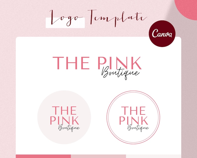 Shopify Theme, Pink Boutique Shopify Theme With Branding Kit, Fashion ...