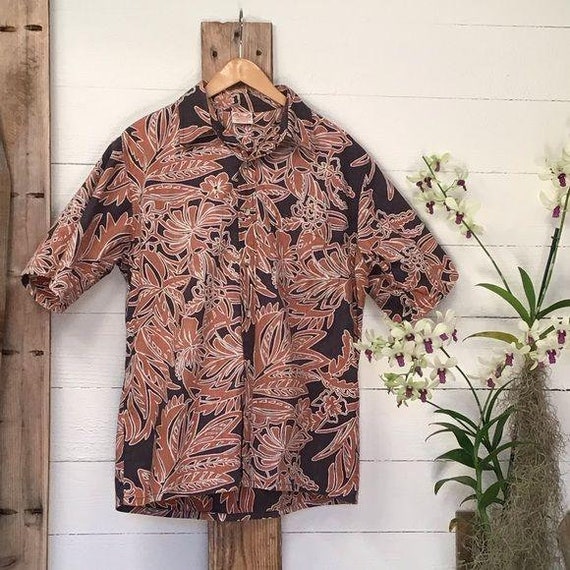 Vintage Hawaiian Aloha Shirt Go Barefoot Aloha Shi