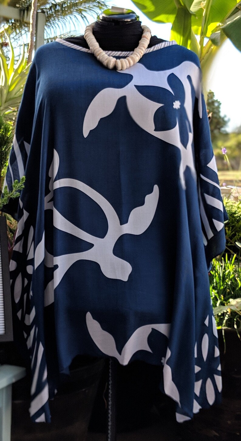 Caftan Kaftan Swimsuit Cover Up The Decadent Mrs Roper Rayon Batik Hand Dyed Fabric Hawaiian Retro Beach Style One Size XXS-M