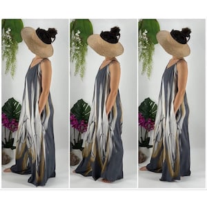 Pōʻalima Romper Boho Beach Cover-Up Wide Leg Adjustable Shoulder Strap One Size