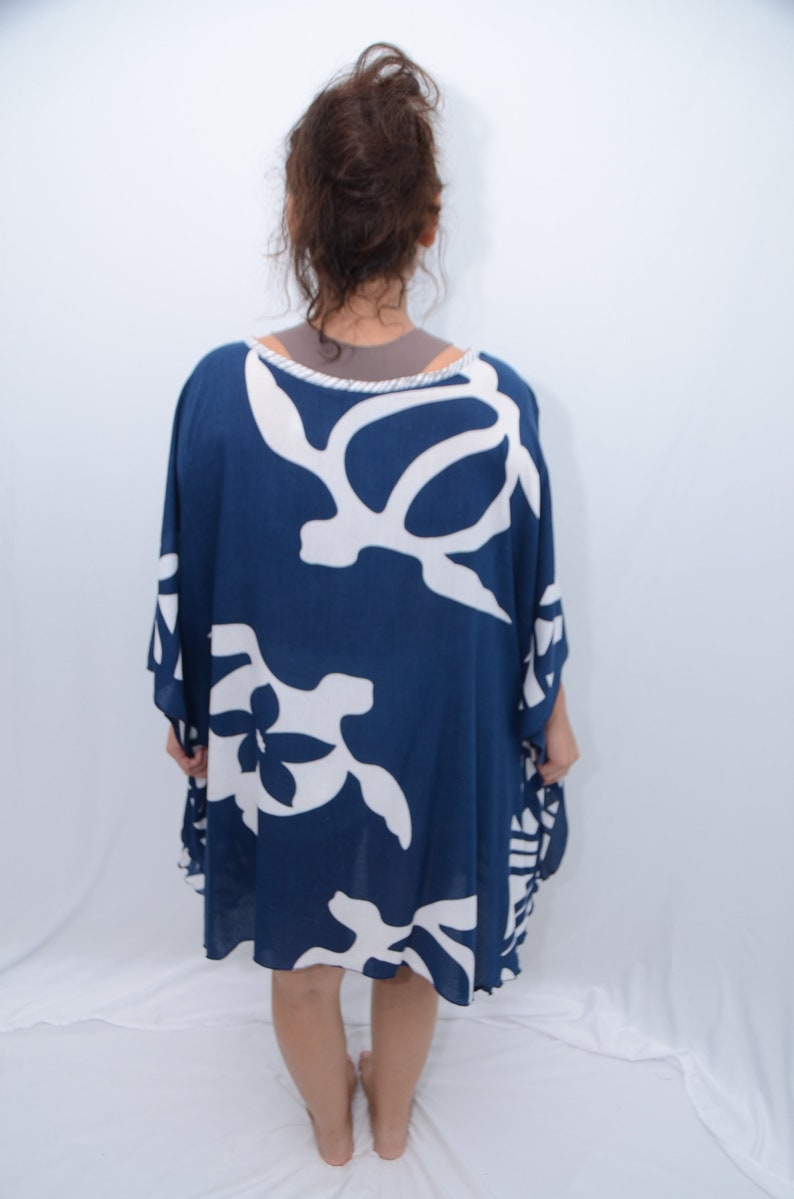 Caftan Kaftan Swimsuit Cover Up The Decadent Mrs Roper Rayon Batik Hand Dyed Fabric Hawaiian Retro Beach Style One Size XXS-M