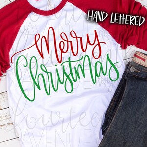 Merry Christmas SVG, Hand Lettered, Christmas Text Overlay, Christmas Cut File, svg, png, dxf, clip art, cricut, photoshop overlay