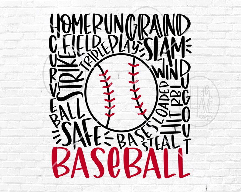 Download Baseball Typography / Word Art / Baseball SVG / Baseball ...