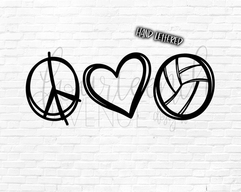 Download Volleyball SVG / Peace Love Volleyball SVG / Volleyball ...