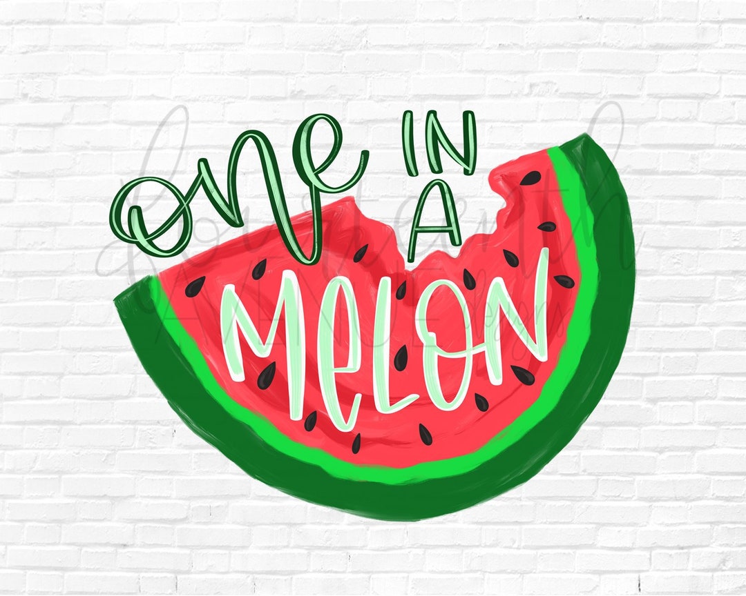 One in a Melon PNG / First Birthday PNG / Watermelon Clip Art ...