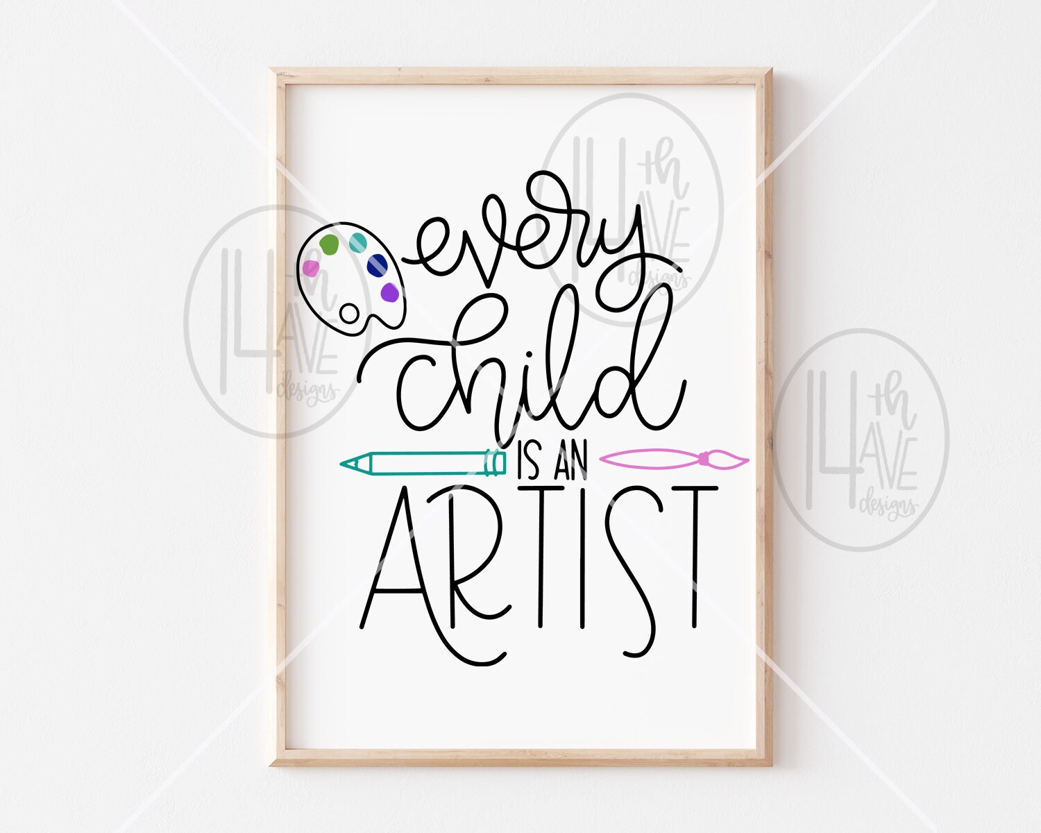 Every Child is an Artist Print Printable Kid's Craft | Etsy