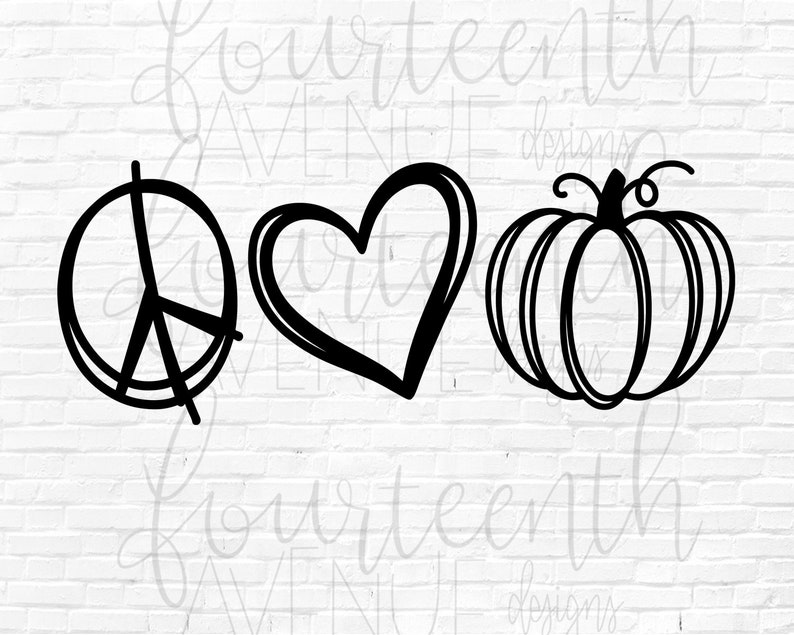 Download Pumpkin SVG / Peace Love Pumpkin SVG / I Love Fall / Hand ...