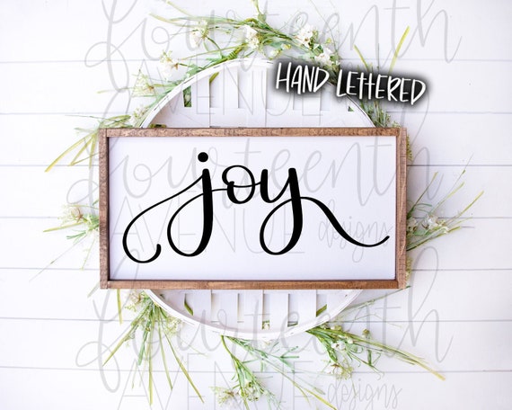 Download Free Joy Svg Cut File Christmas Joy Hand Lettered Christmas Etsy SVG DXF Cut File