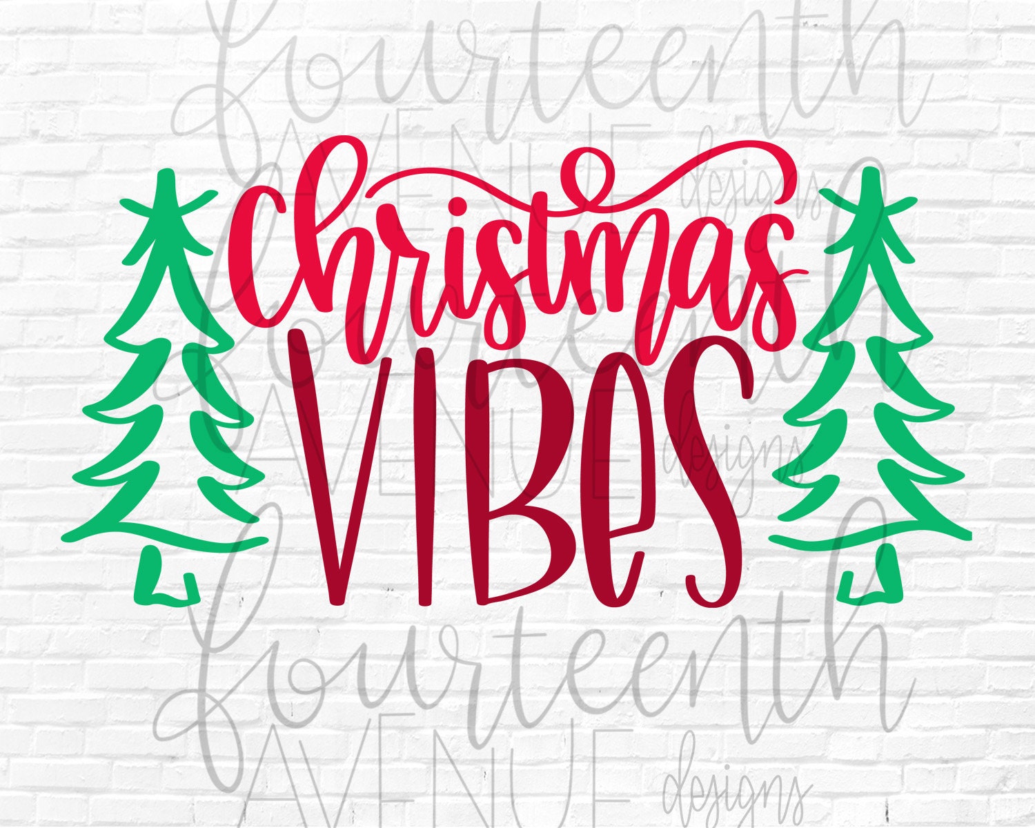 Christmas Vibes SVG / Christmas Cut File / Hand Lettered / | Etsy