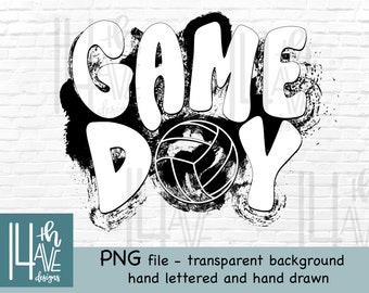 ゲーム デー バレーボール PNG、グランジ ゲーム デー バレーボール PNG ディストレスト ゲーム デー、バレーボール png、スポーツ png、バレーボール昇華