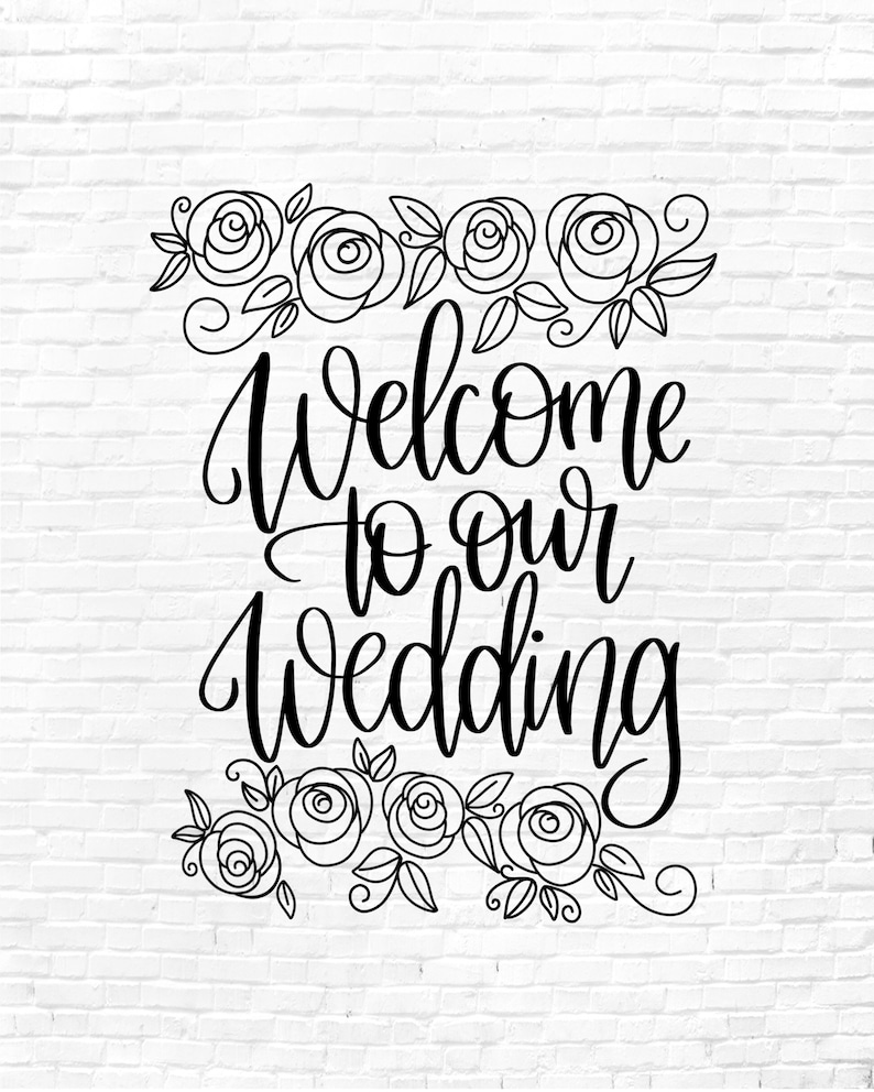 Download Welcome to our Wedding SVG Cut File Hand Lettered Digital ...