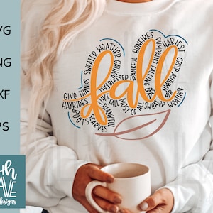 Fall SVG, Fall Words SVG, dxf, png, Clip Art, Hand Lettered, Hello Fall, I Love Fall, Fall Shirt, Fall Sign