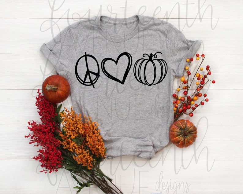 Download Pumpkin SVG / Peace Love Pumpkin SVG / I Love Fall / Hand ...