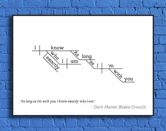 Blake Crouch - Dark Matter - Sentence Diagram Print