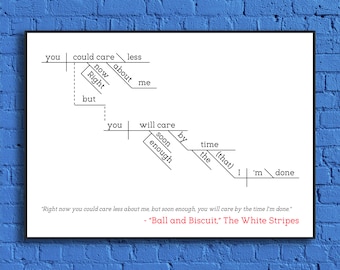 The White Stripes - "Ball and Biscuit" Sentence Diagram Print