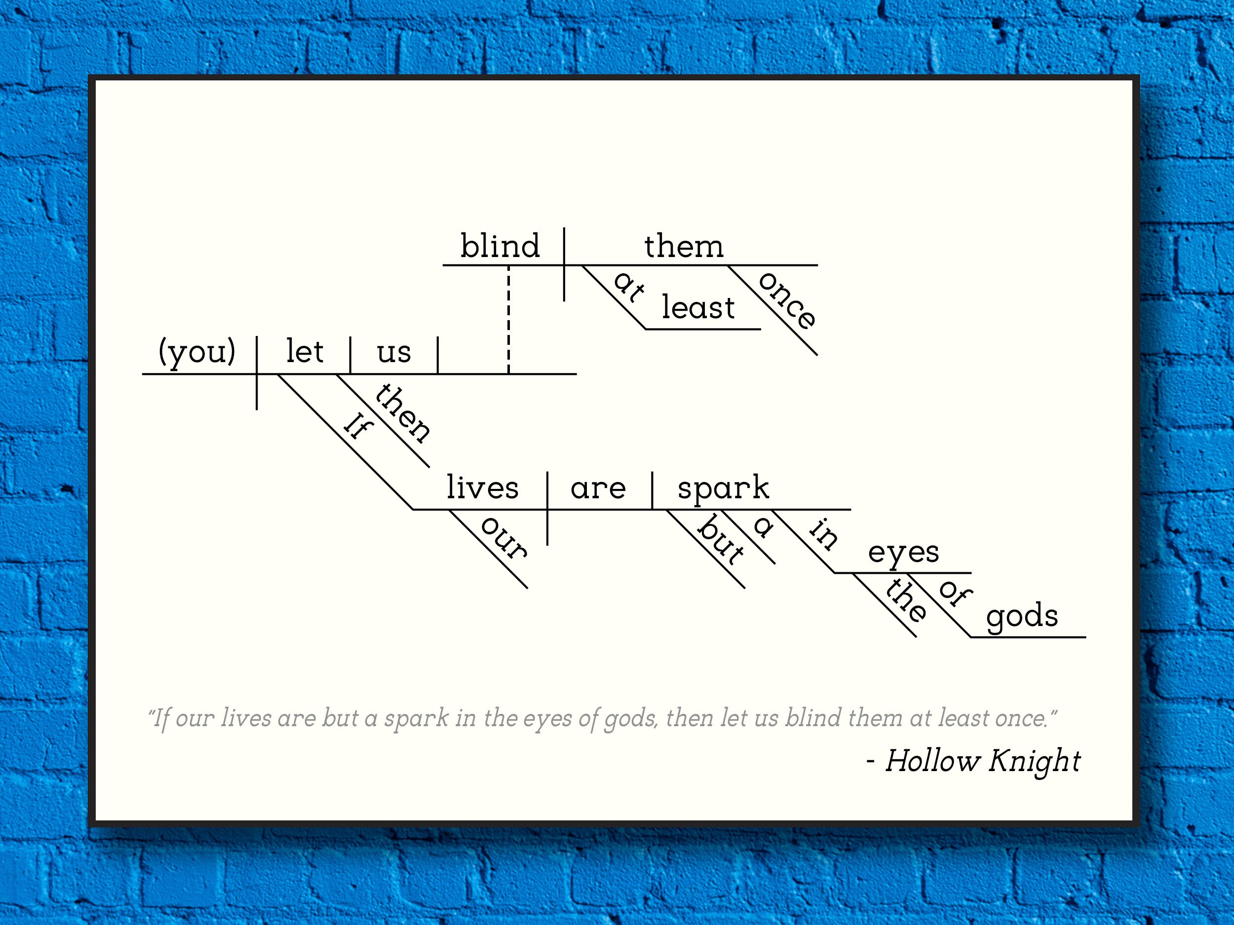 Hollow Knight Sentence Diagram Print Etsy