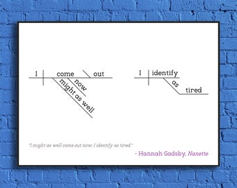 Hannah Gadsby - "Nanette" Sentence Diagram Print