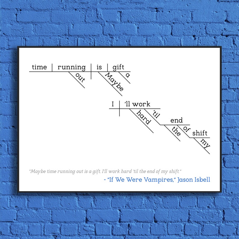 Jason Isbell If We Were Vampires Sentence Diagram Print image 1