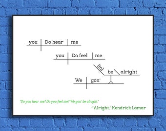 Kendrick Lamar - "Alright" Sentence Diagram Print