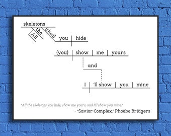 Phoebe Bridgers - Savior Complex - Sentence Diagram Print