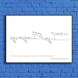 Flannery O'Connor Sentence Diagram Print image 1