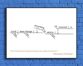 Flannery O'Connor - Sentence Diagram Print