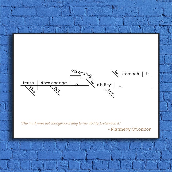 Flannery O'Connor - Sentence Diagram Print