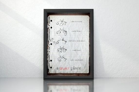 A Quiet Place 2018 Minimalist Movie Poster Etsy