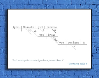 Halo 4 - Cortana - Sentence Diagram Print