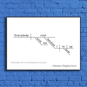 Playboi Carti - "Shoota" Satz Diagramm Druck