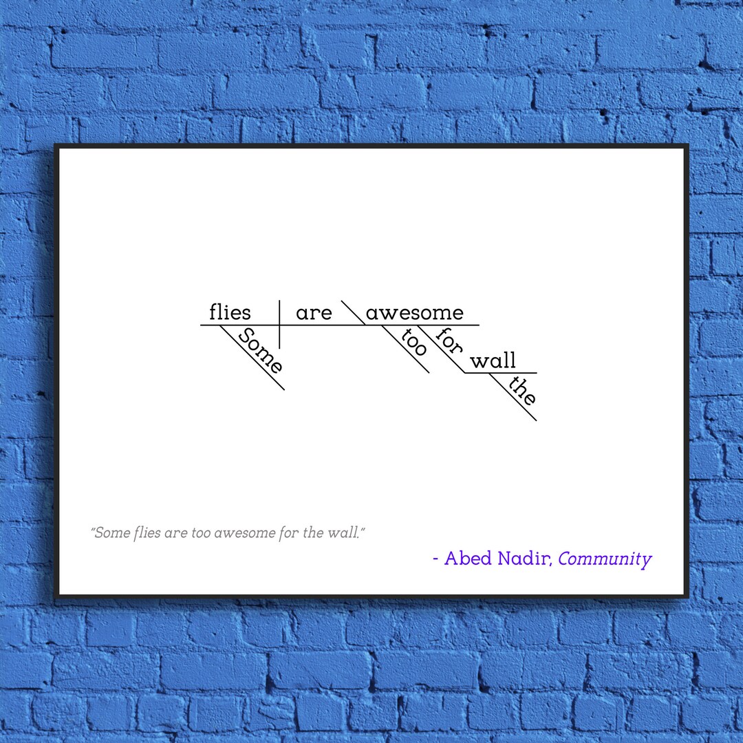 Community Abed Nadir Sentence Diagram Print - Etsy