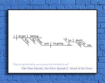 Star Wars: Episode II - Attack of the Clones - Sentence Diagram Print