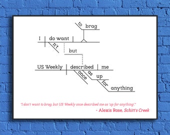 Schitt's Creek - Alexis Rose - Sentence Diagram Print