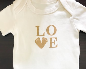 Baby Bodysuit / Organic Cotton / Baby Love