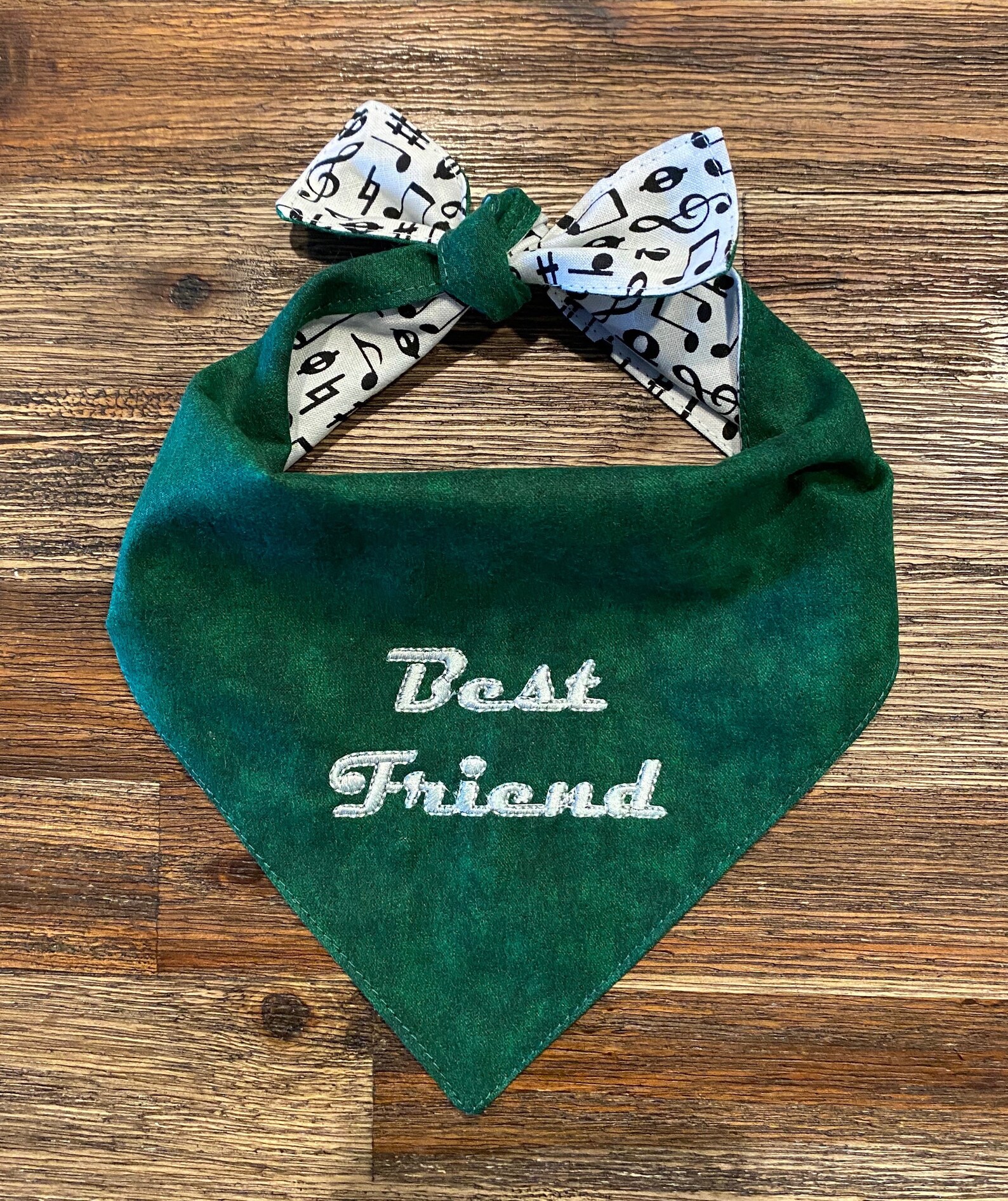 Reversible Embroidered Dog Bandana Etsy