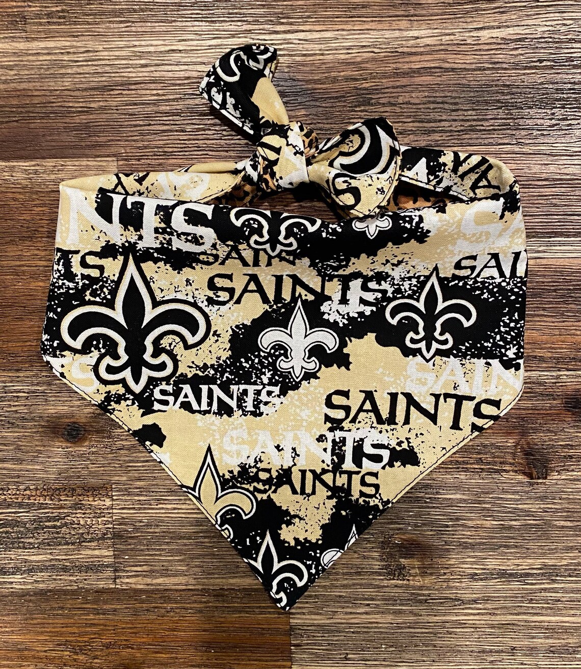 New Orleans Saints Reversible Dog Bandana Etsy