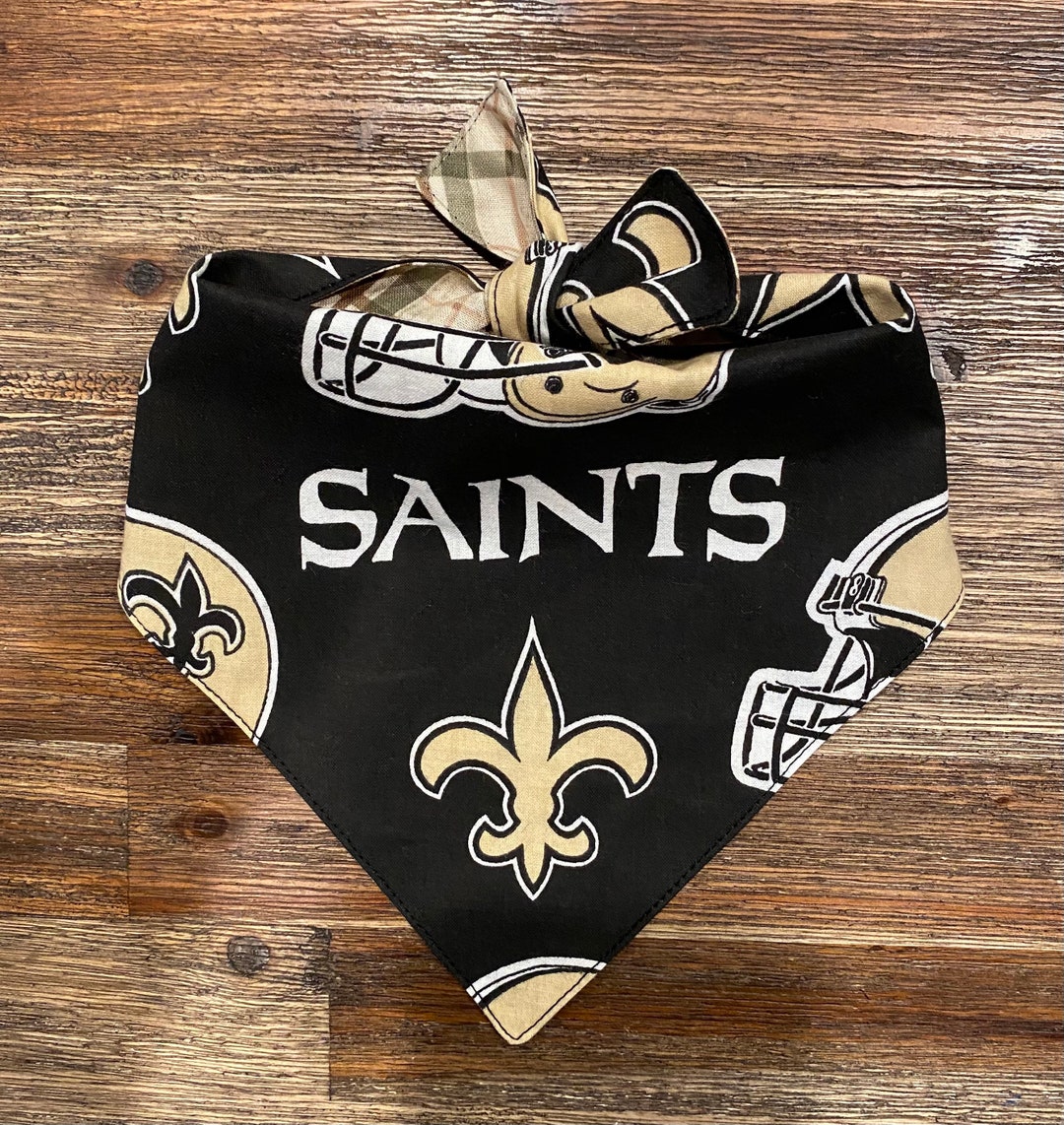 New Orleans Saints Reversible Dog Bandana Etsy