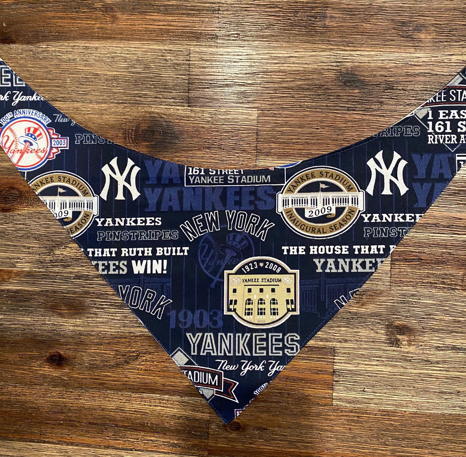New York Yankees Reversible Dog Bandana Etsy