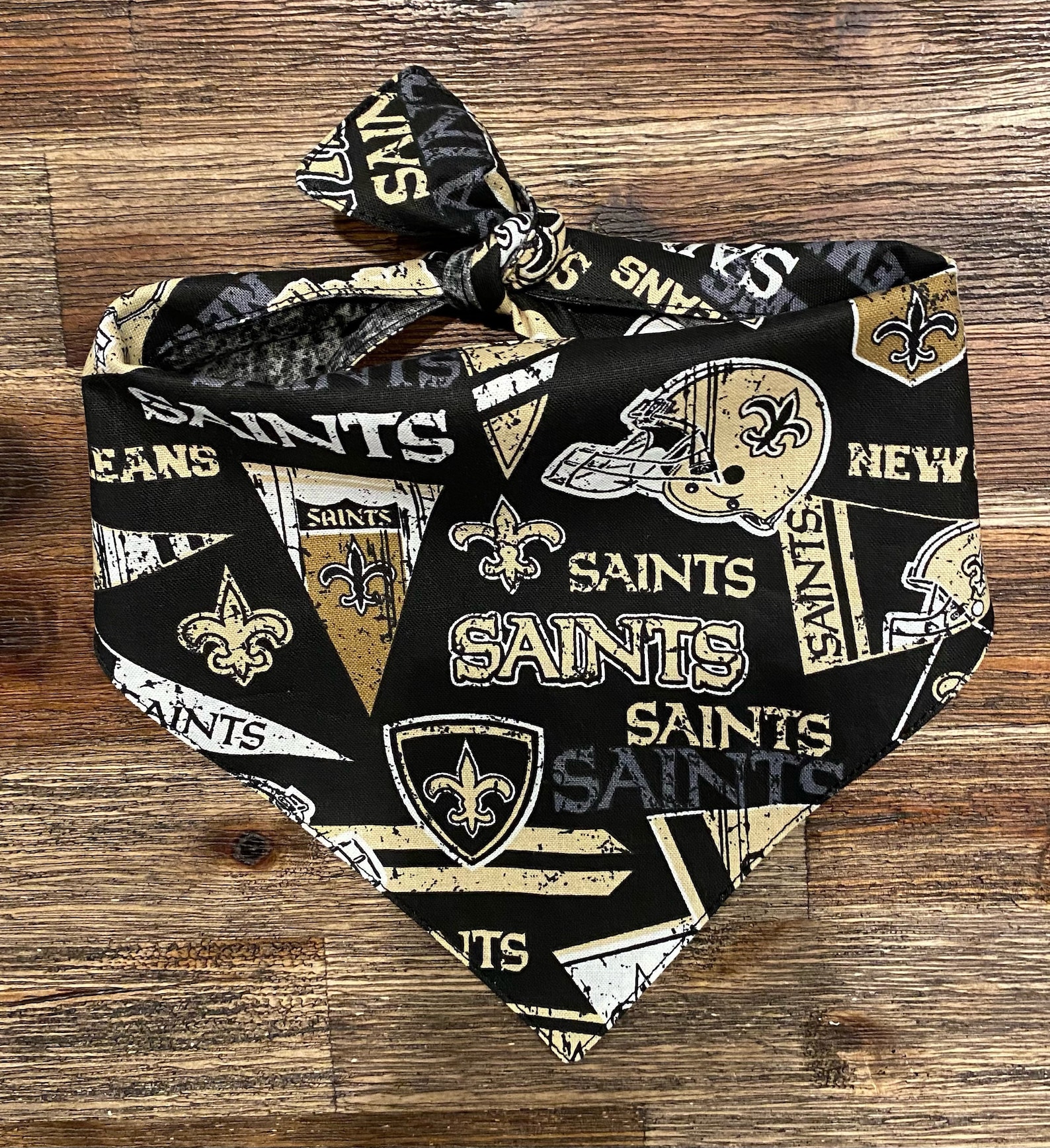 New Orleans Saints Reversible Dog Bandana Etsy