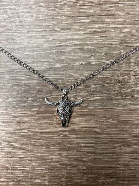 Bull Skull Pendant Necklace – Cornerstone Jewellery