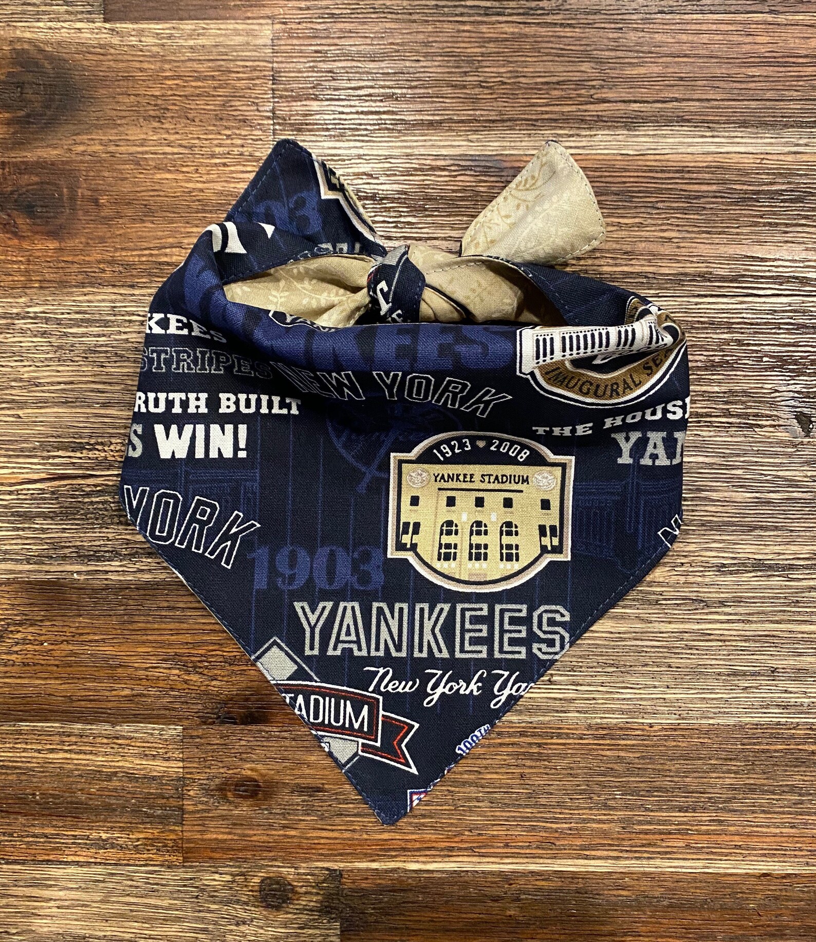 New York Yankees Reversible Dog Bandana Etsy